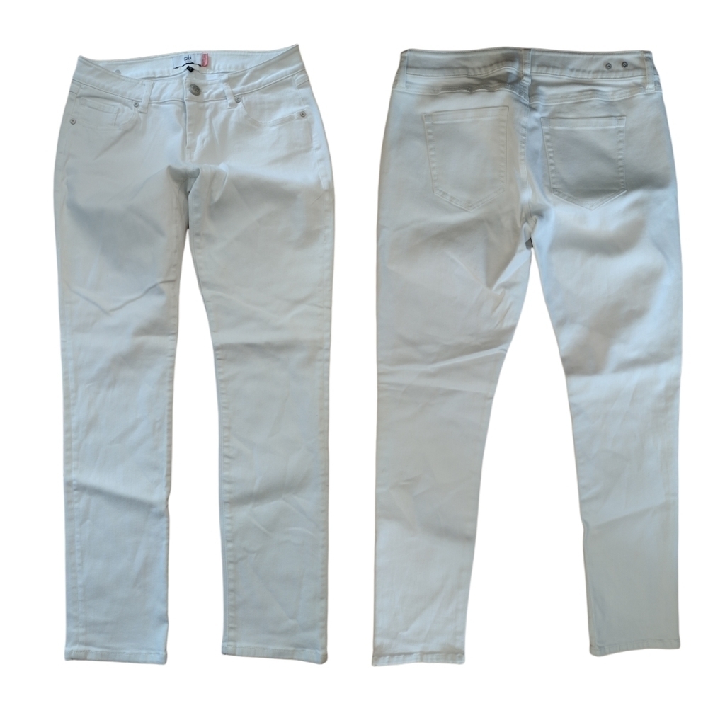 Cabi white denim Slim Boyfriend jeans size 4